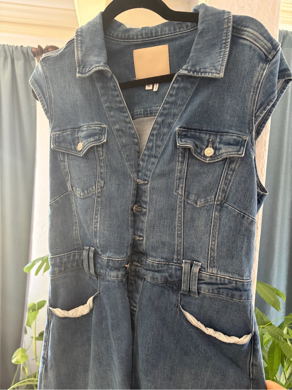 Paige Denim Sleeveless Jumpsuit